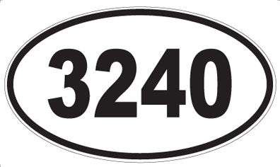 3240 - Oval Sticker