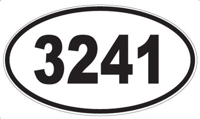 3241 - Oval Sticker