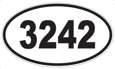 3242 - Oval Sticker