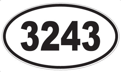 3243 - Oval Sticker