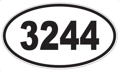 3244 - Oval Sticker