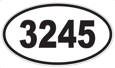 3245 - Oval Sticker