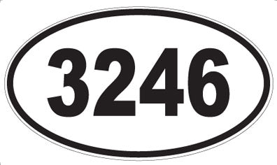 3246 - Oval Sticker