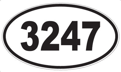 3247 - Oval Sticker