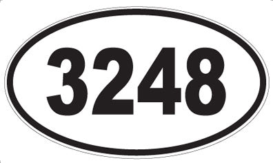 3248 - Oval Sticker