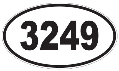 3249 - Oval Sticker