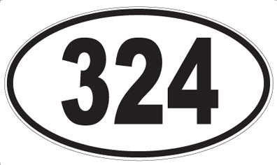 324 - Oval Sticker