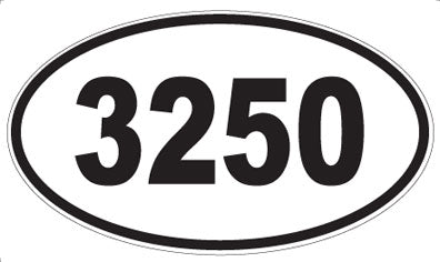 3250 - Oval Sticker