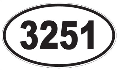 3251 - Oval Sticker
