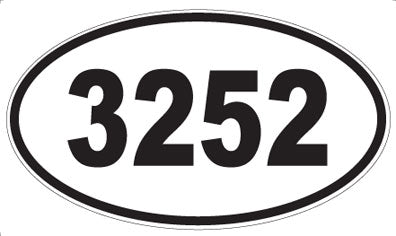 3252 - Oval Sticker