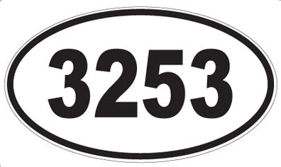 3253 - Oval Sticker