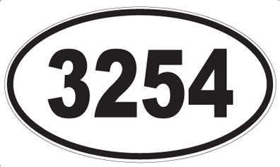 3254 - Oval Sticker