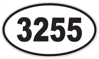 3255 - Oval Sticker