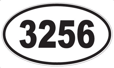 3256 - Oval Sticker