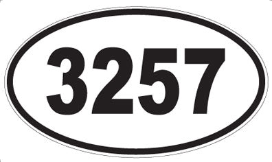 3257 - Oval Sticker