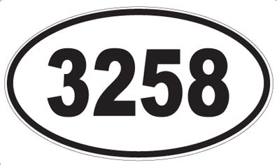 3258 - Oval Sticker