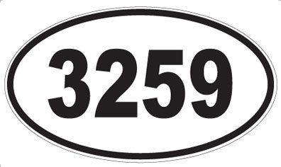 3259 - Oval Sticker