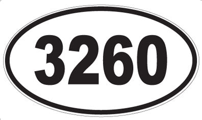 3260 - Oval Sticker