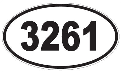 3261 - Oval Sticker