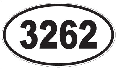 3262 - Oval Sticker