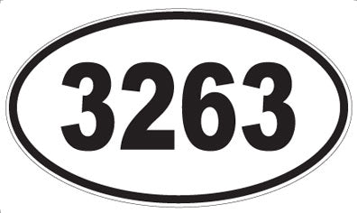 3263 - Oval Sticker
