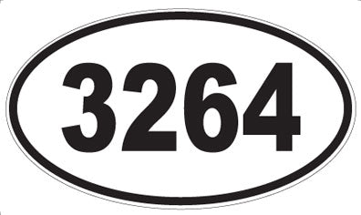 3264 - Oval Sticker