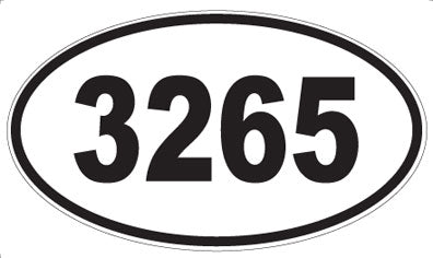 3265 - Oval Sticker