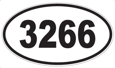 3266 - Oval Sticker