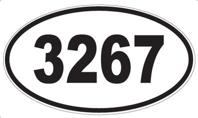 3267 - Oval Sticker