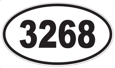 3268 - Oval Sticker