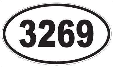 3269 - Oval Sticker