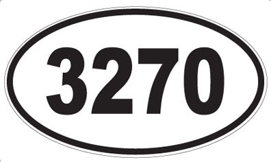 3270 - Oval Sticker