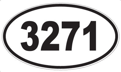 3271 - Oval Sticker