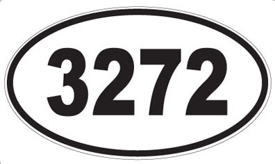 3272 - Oval Sticker