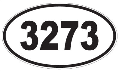 3273 - Oval Sticker