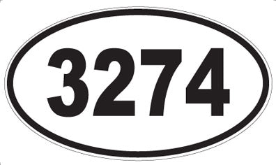 3274 - Oval Sticker