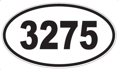 3275 - Oval Sticker