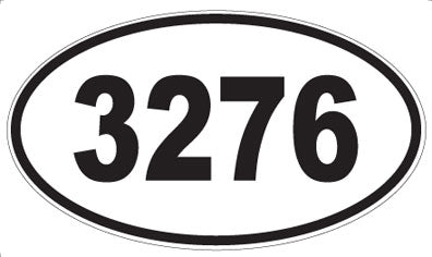 3276 - Oval Sticker