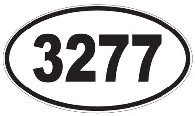 3277 - Oval Sticker