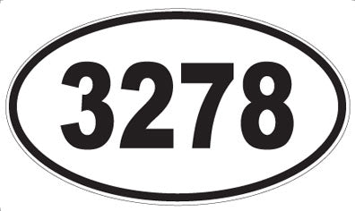 3278 - Oval Sticker