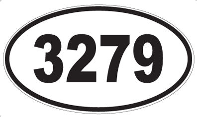3279 - Oval Sticker