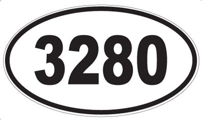3280 - Oval Sticker