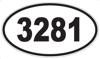 3281 - Oval Sticker