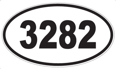 3282 - Oval Sticker
