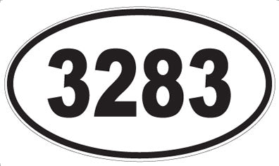 3283 - Oval Sticker