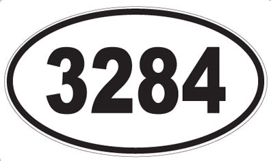 3284 - Oval Sticker
