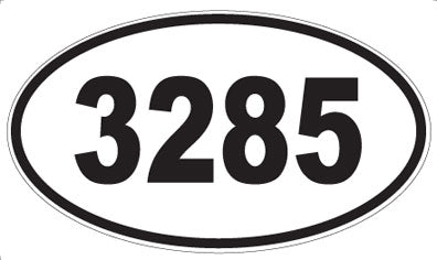 3285 - Oval Sticker