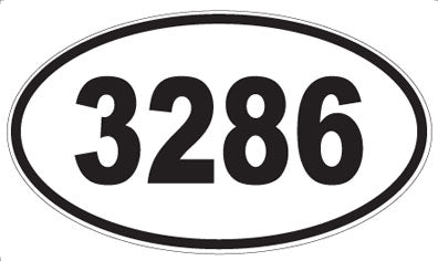 3286 - Oval Sticker