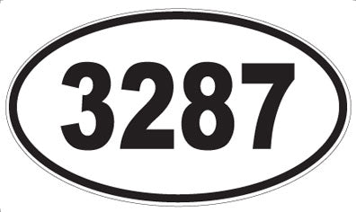 3287 - Oval Sticker