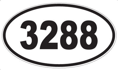 3288 - Oval Sticker